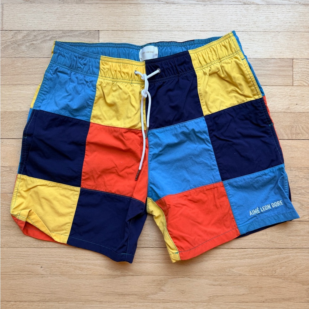 Aime Leon Dore Checkered Nylon Shorts